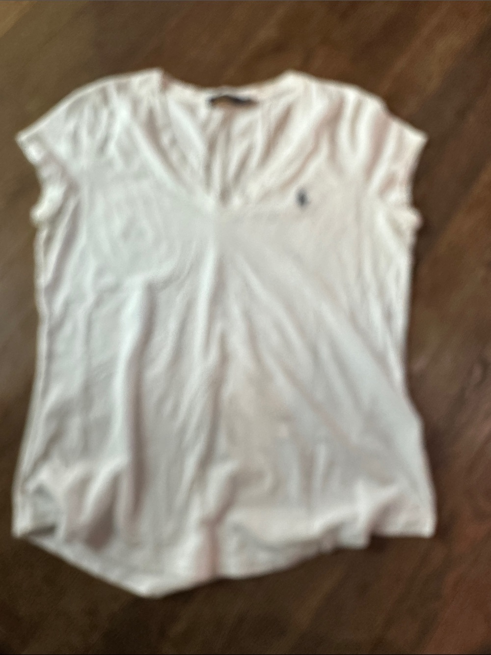 Polo by Ralph Lauren Women's White V-Neck Short Sleeve Tee